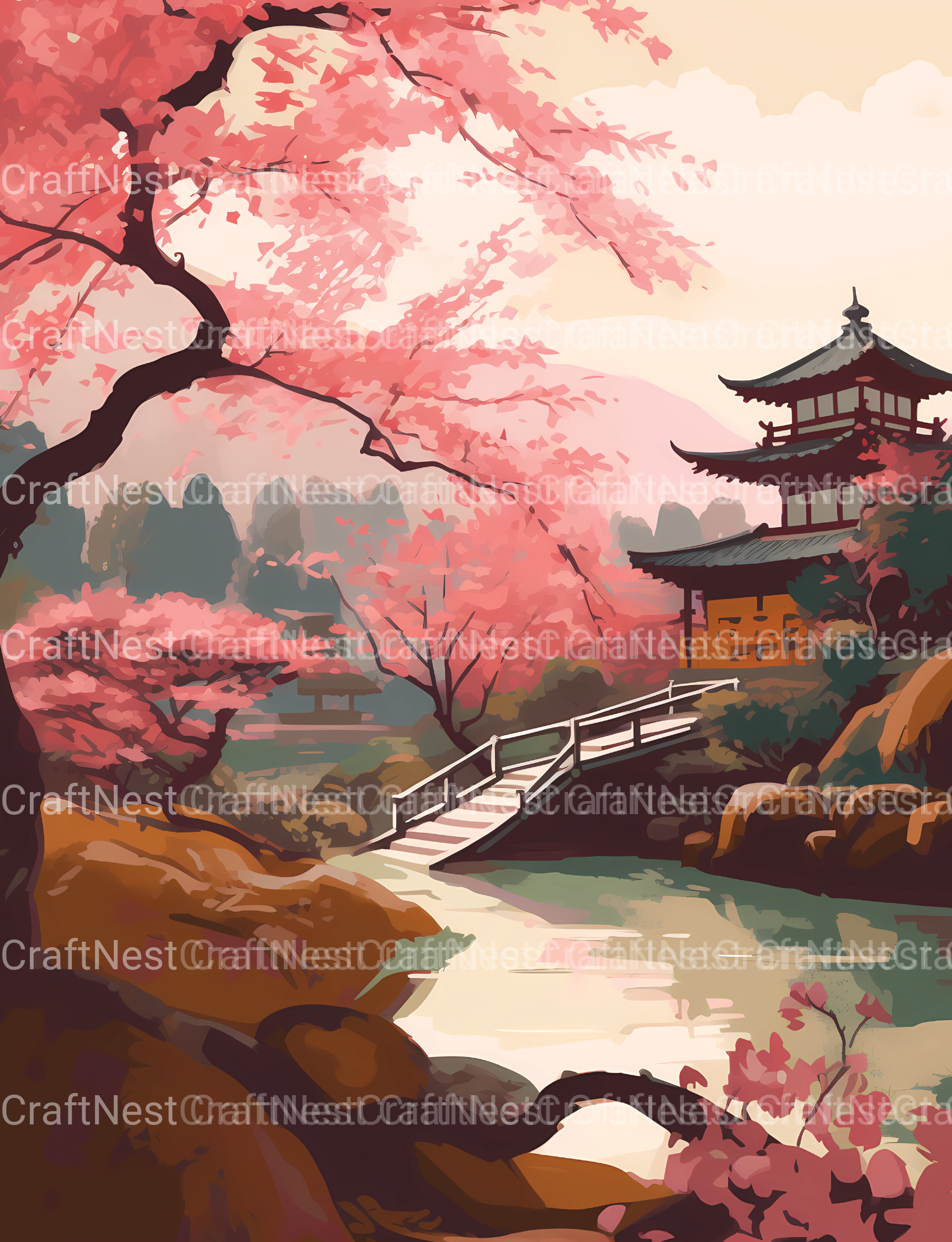 Japanese Garden Coloring Book - CraftNest - Digital Crafting and Art