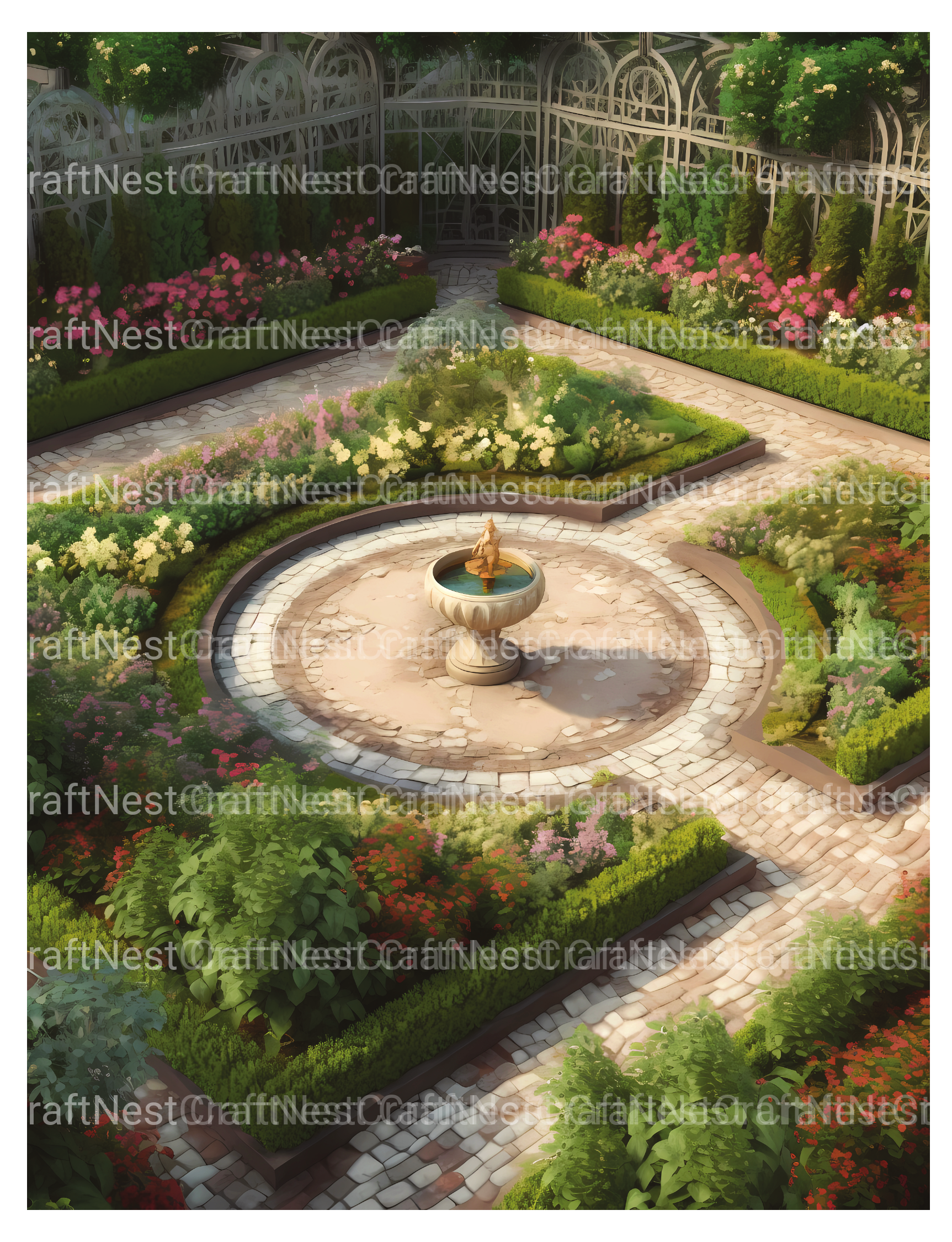 Formal Garden Coloring Book - CraftNest - Digital Crafting and Art