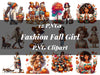 Fashion Fall Girl Clipart