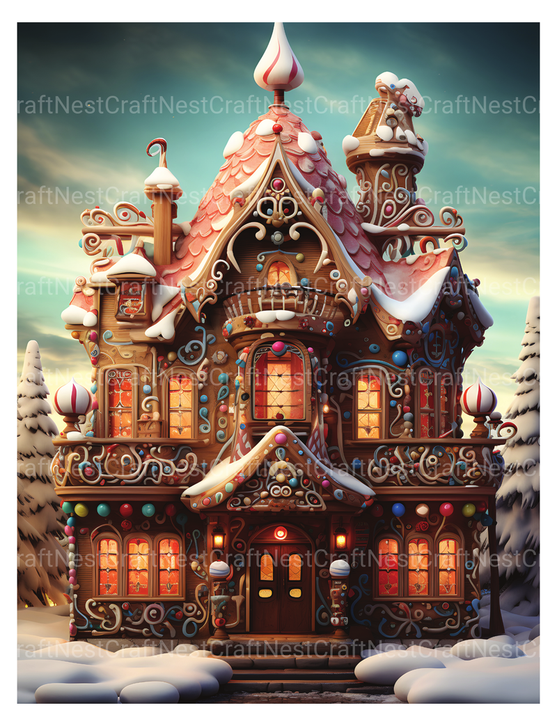 Gingerbread House Coloring Book - CraftNest - Digital Crafting and Art