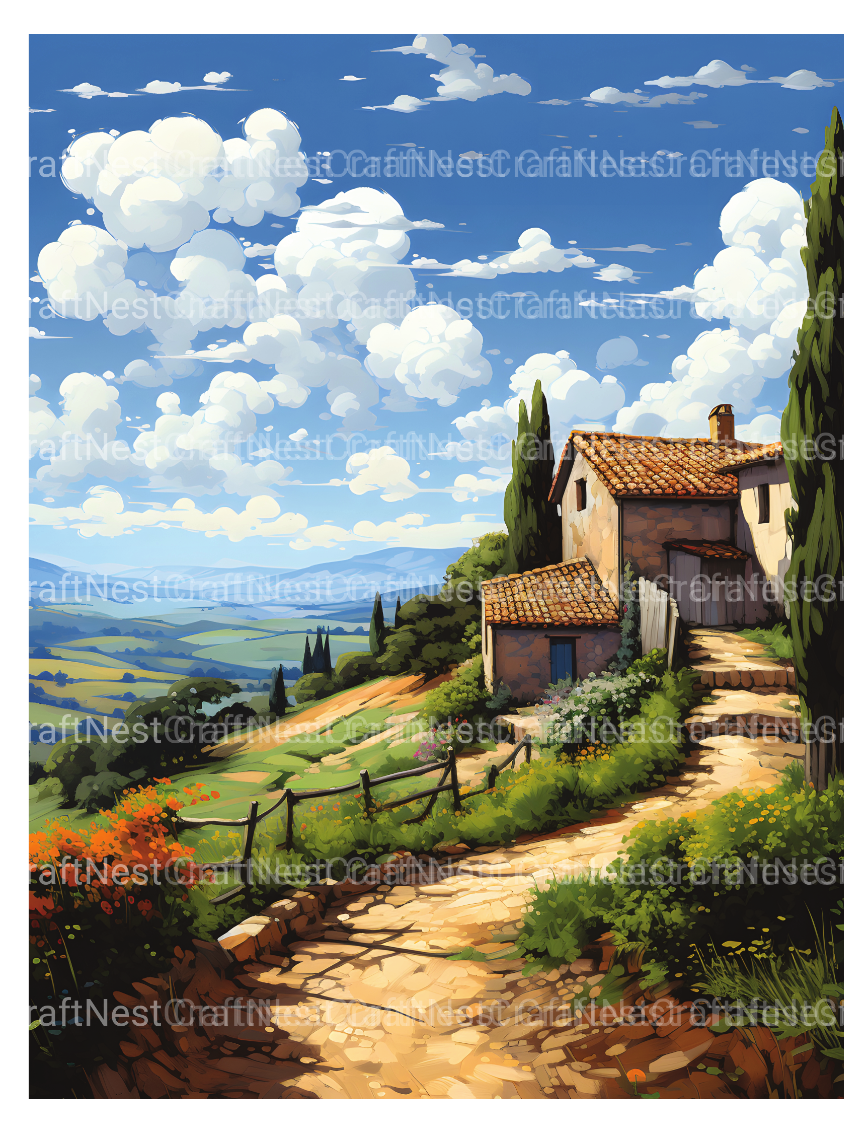Spanish Country Houses Coloring Book - CraftNest - Digital Crafting and Art