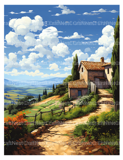 Spanish Country Houses Coloring Book - CraftNest - Digital Crafting and Art