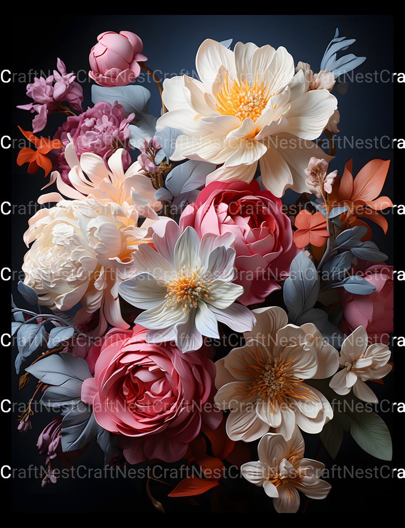 Flower Coloring Book 2 - CraftNest - Digital Crafting and Art