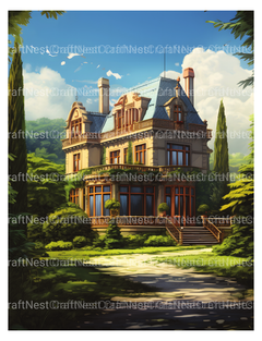 German Villas Coloring Book - CraftNest - Digital Crafting and Art