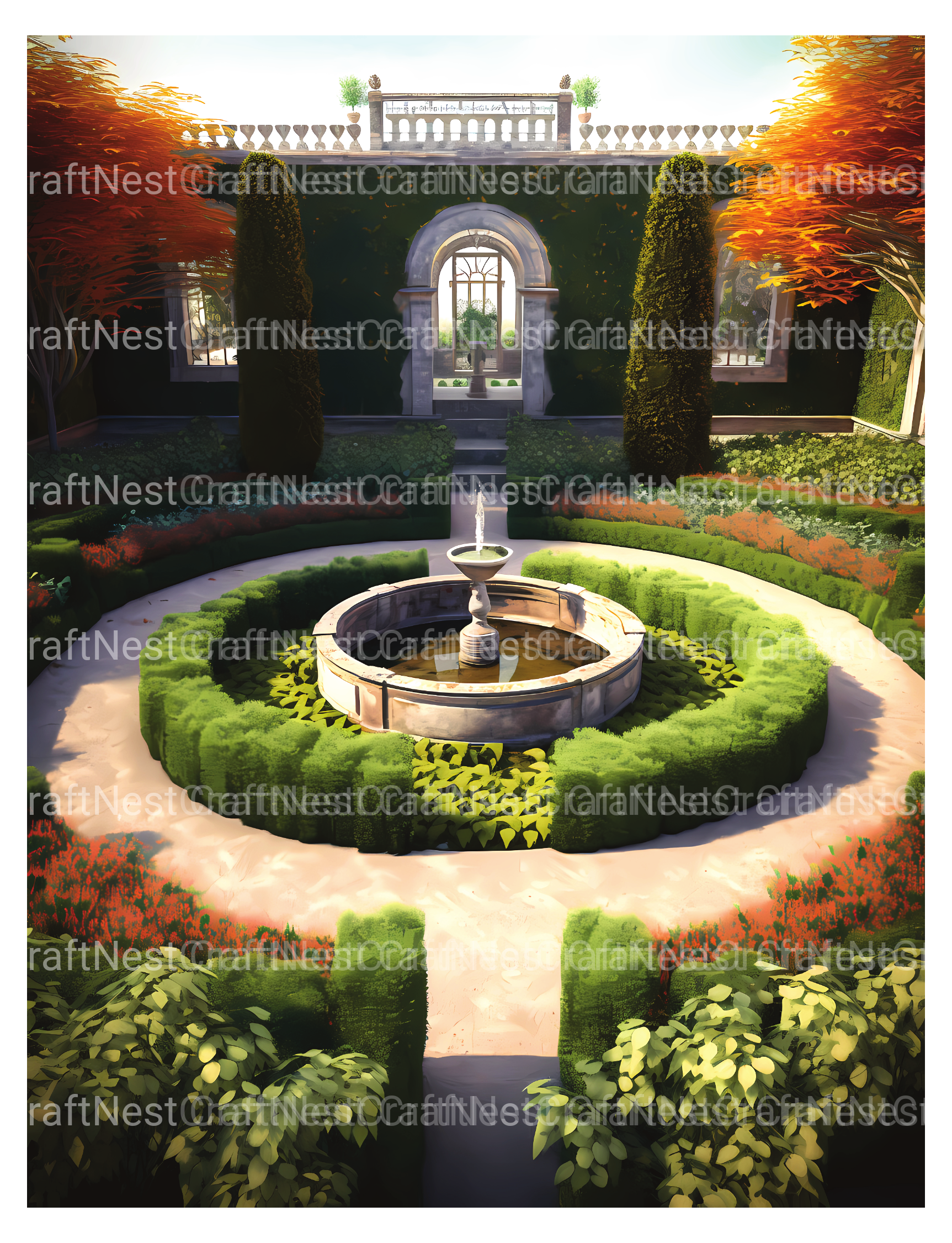Formal Garden Coloring Book - CraftNest - Digital Crafting and Art