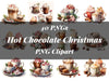 Hot Chocolate Christmas Animals Clipart