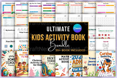 Ultimate Kids Activity Book KDP Interior - CraftNest - Digital Crafting and Art