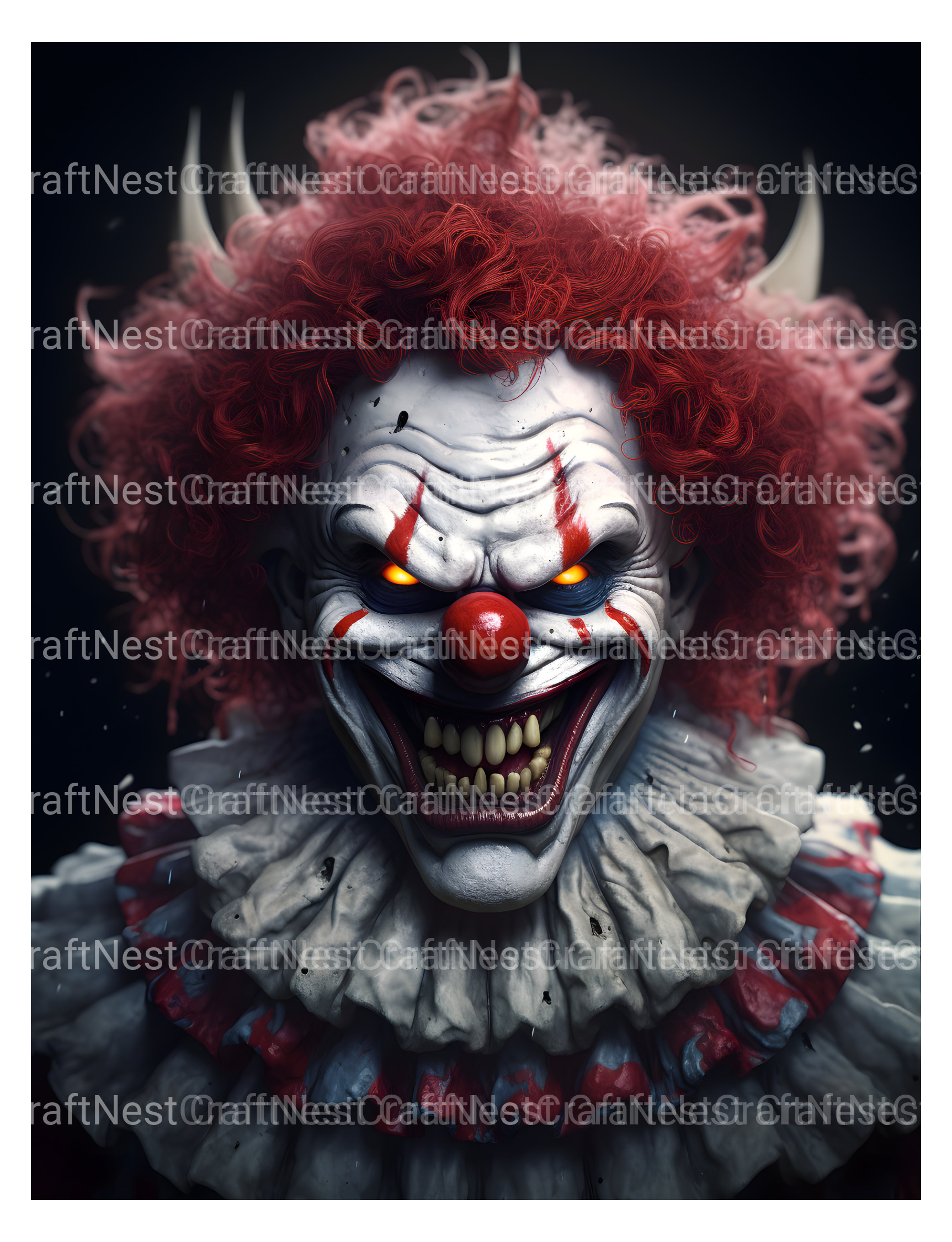 Evil Clowns Coloring Book