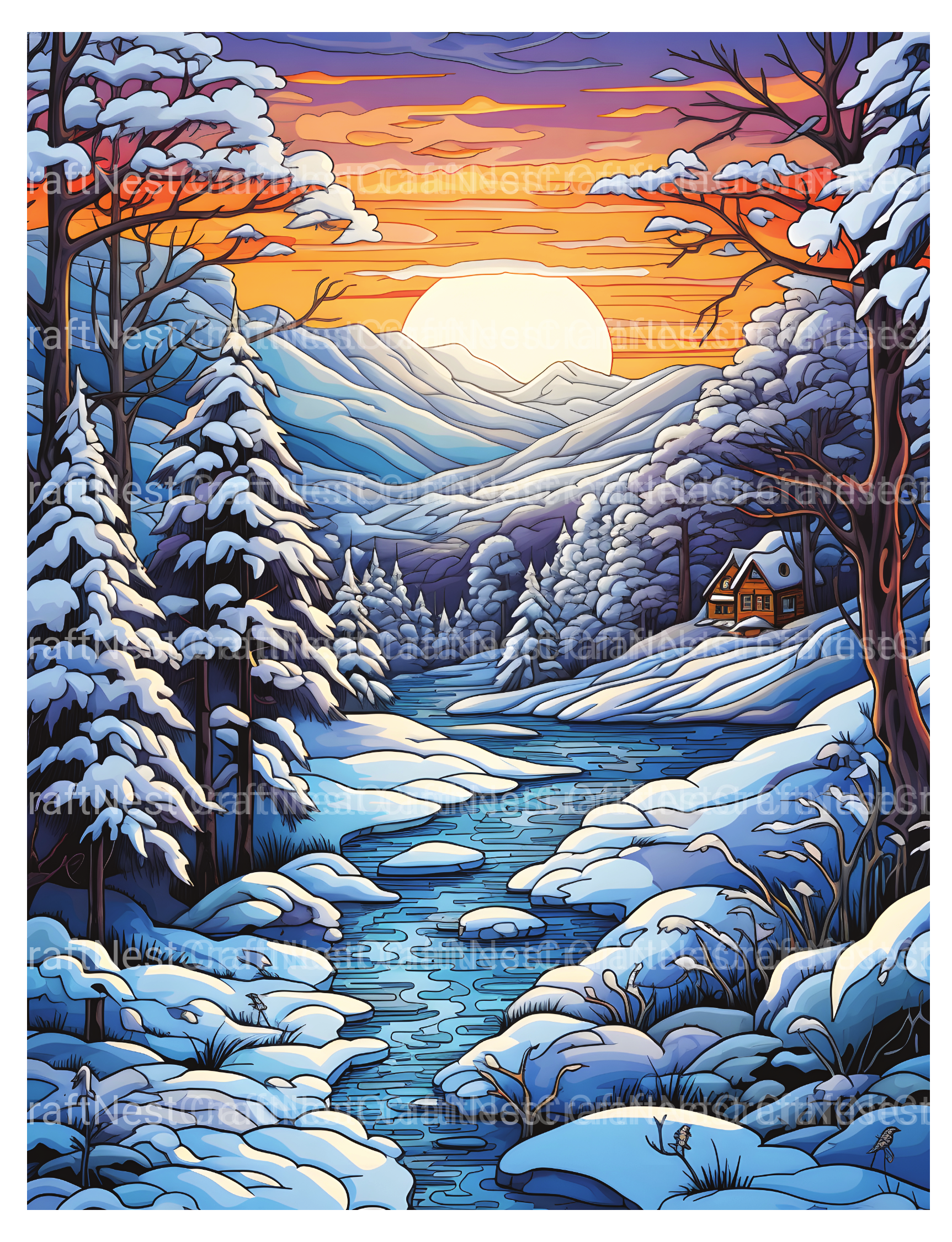 Winterland Coloring Book