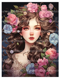 Flower Woman Coloring Book - CraftNest - Digital Crafting and Art