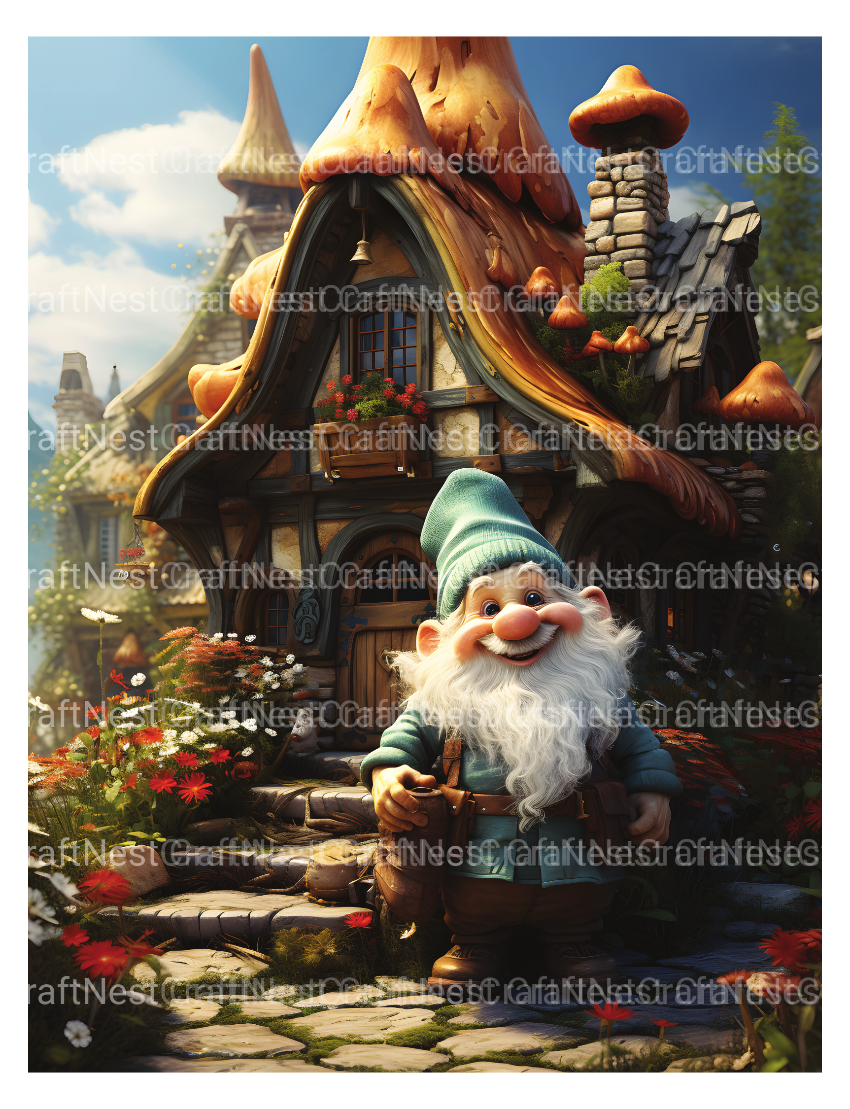 Gnome Coloring Book 2 - CraftNest - Digital Crafting and Art