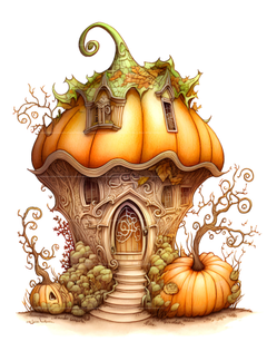 Pumpkin Fairy House Coloring Book - CraftNest - Digital Crafting and Art