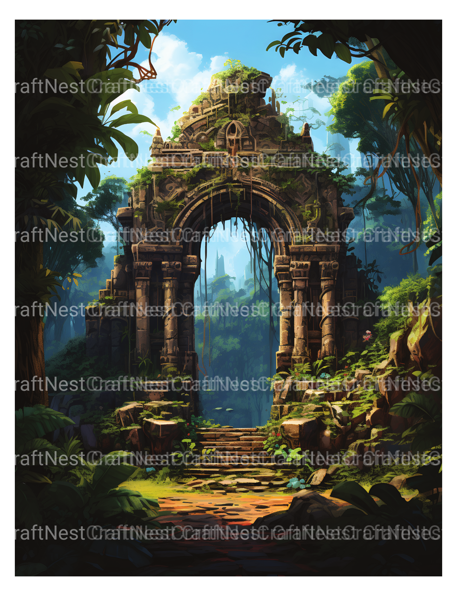 Lost Ruins Coloring Book - CraftNest - Digital Crafting and Art