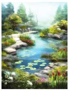 Water Garden Coloring Book - CraftNest - Digital Crafting and Art