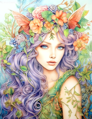 Beautiful Fairy Coloring Book - CraftNest - Digital Crafting and Art
