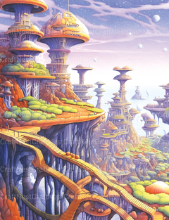 Sci-Fi Landscape Coloring Book - CraftNest - Digital Crafting and Art