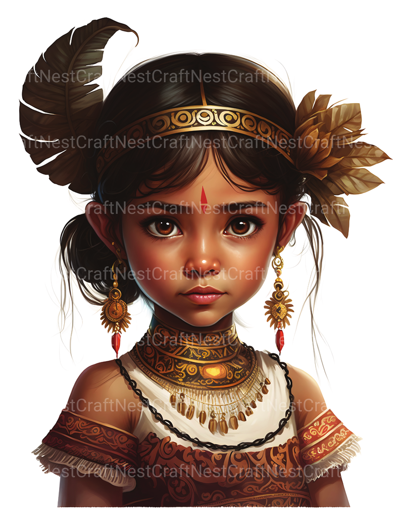 Cute Maya Girl Coloring Book - CraftNest - Digital Crafting and Art