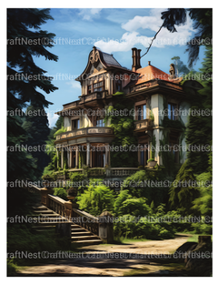 German Villas Coloring Book - CraftNest - Digital Crafting and Art