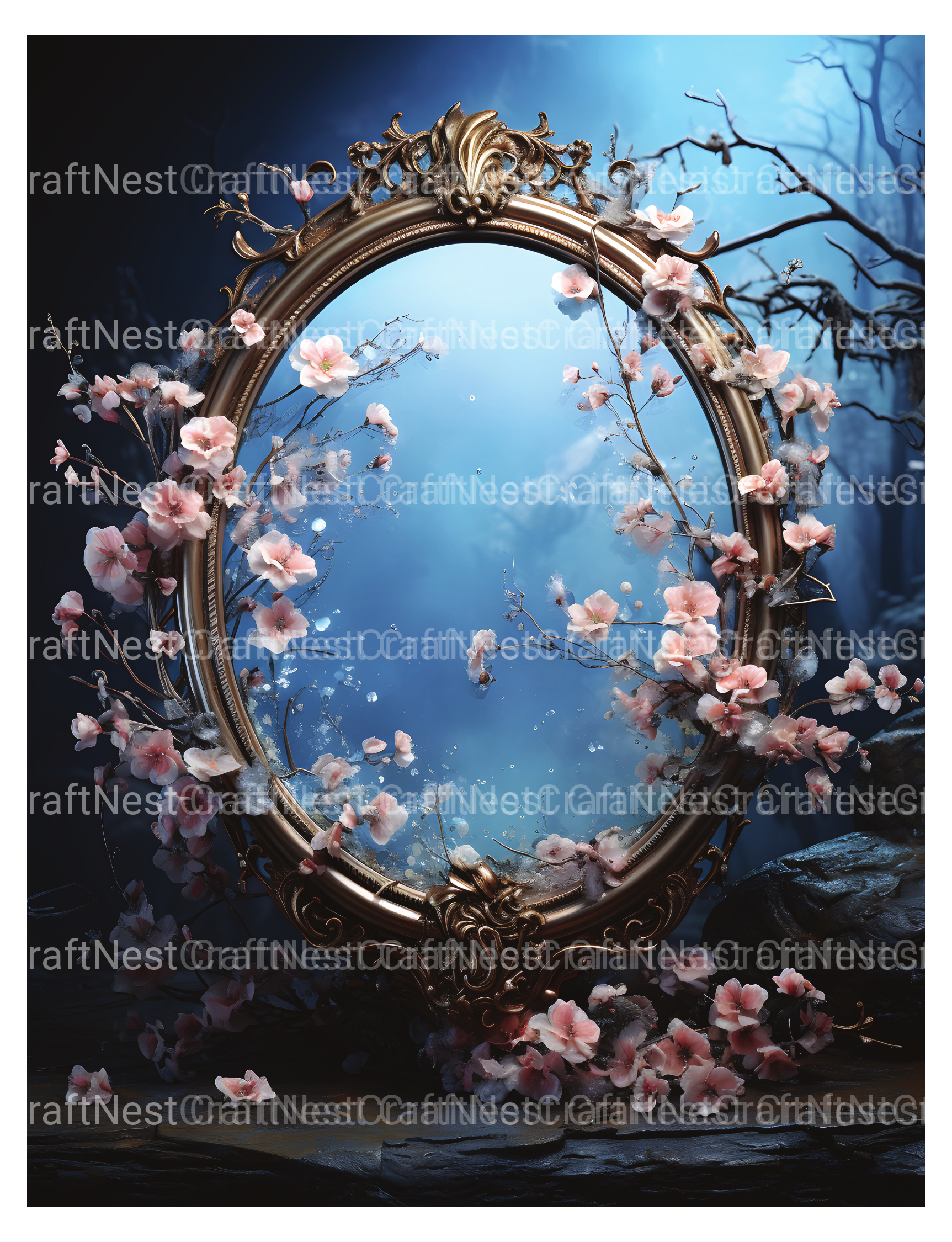 Blooming Mirror Coloring Book - CraftNest - Digital Crafting and Art