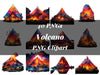 Volcano Animals Clipart