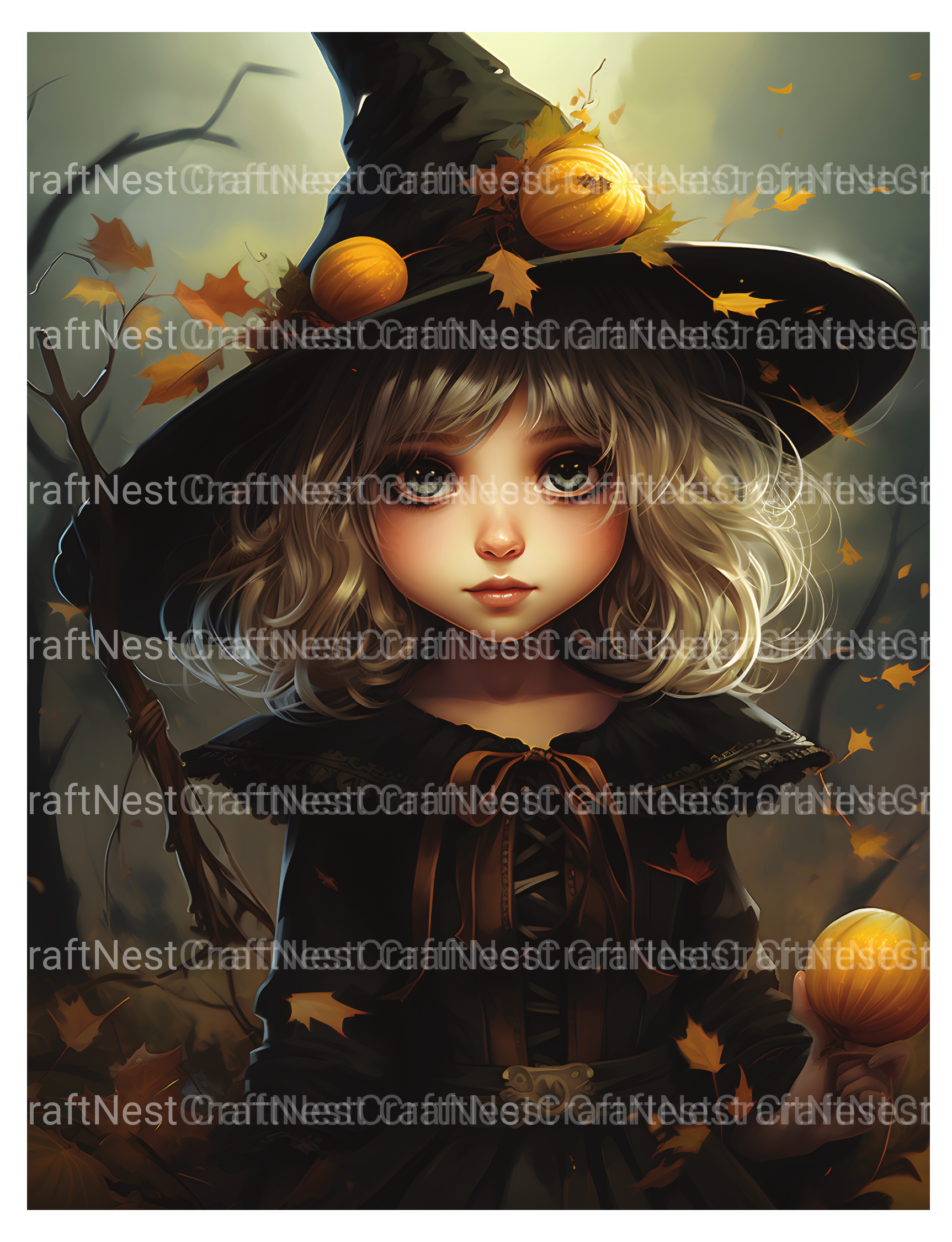 Cute Witch Coloring Book - CraftNest - Digital Crafting and Art