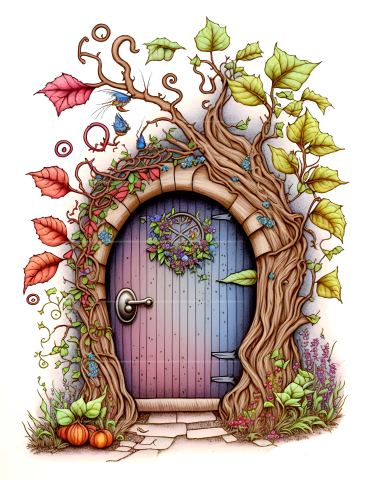 Enchanted Fairy Doors Coloring Book - CraftNest - Digital Crafting and Art