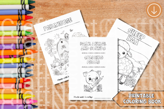 Farm Animals Coloring Book - CraftNest - Digital Crafting and Art