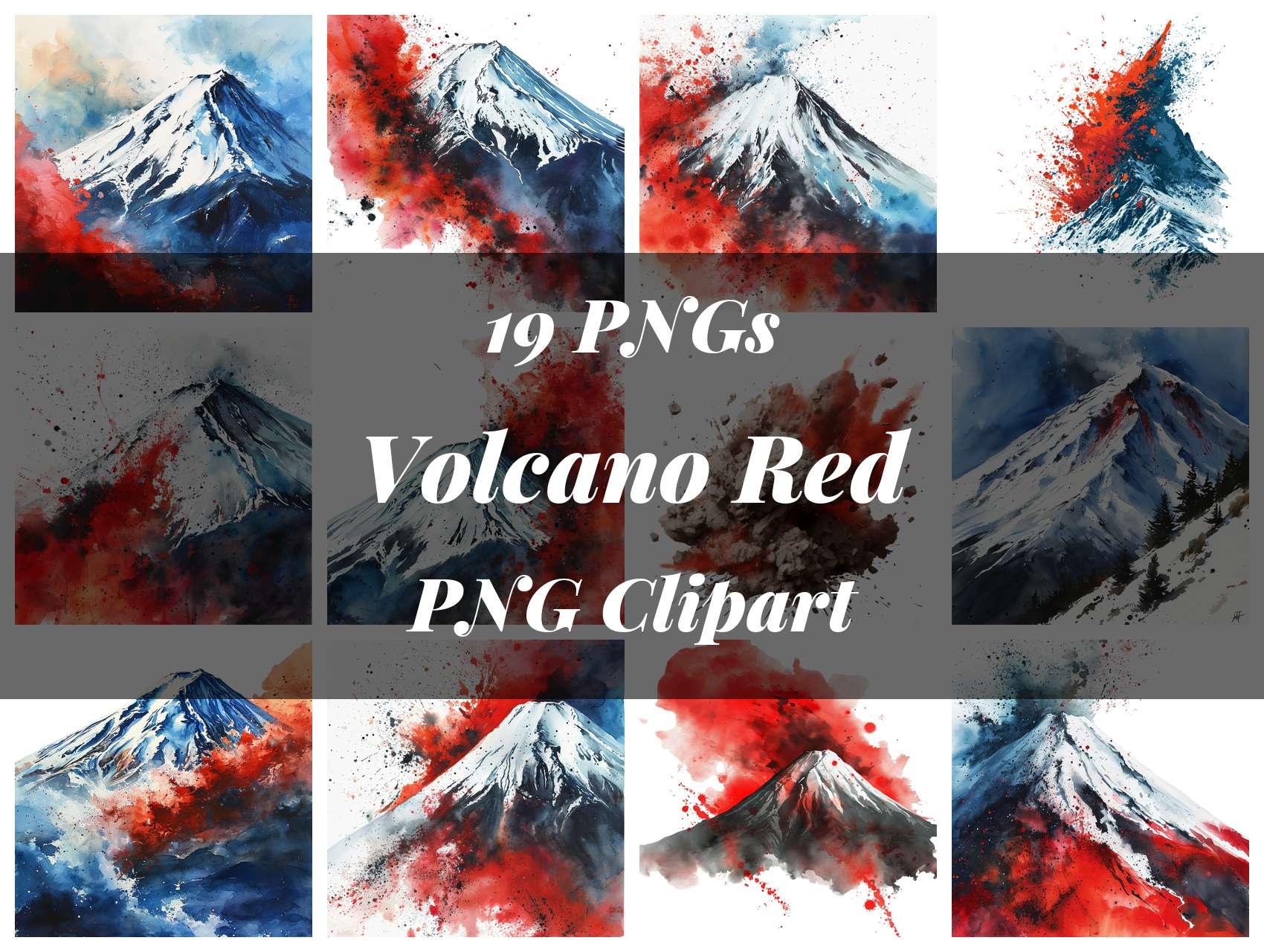Volcano Red Riley Blue Volcano Red Clipart