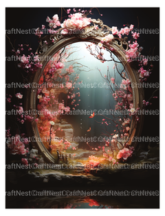 Blooming Mirror Coloring Book - CraftNest - Digital Crafting and Art