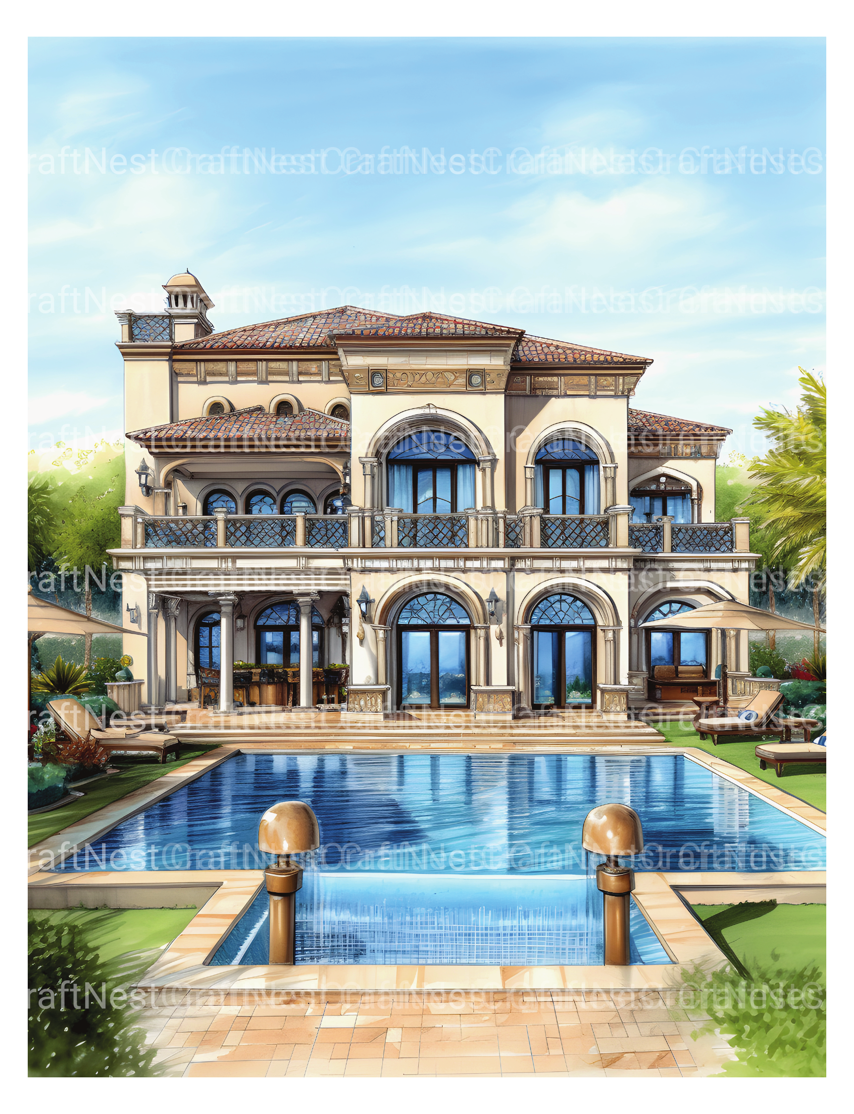 Arabian Villas Coloring Book - CraftNest - Digital Crafting and Art