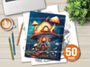 Magical Mushroom House Coloring Book