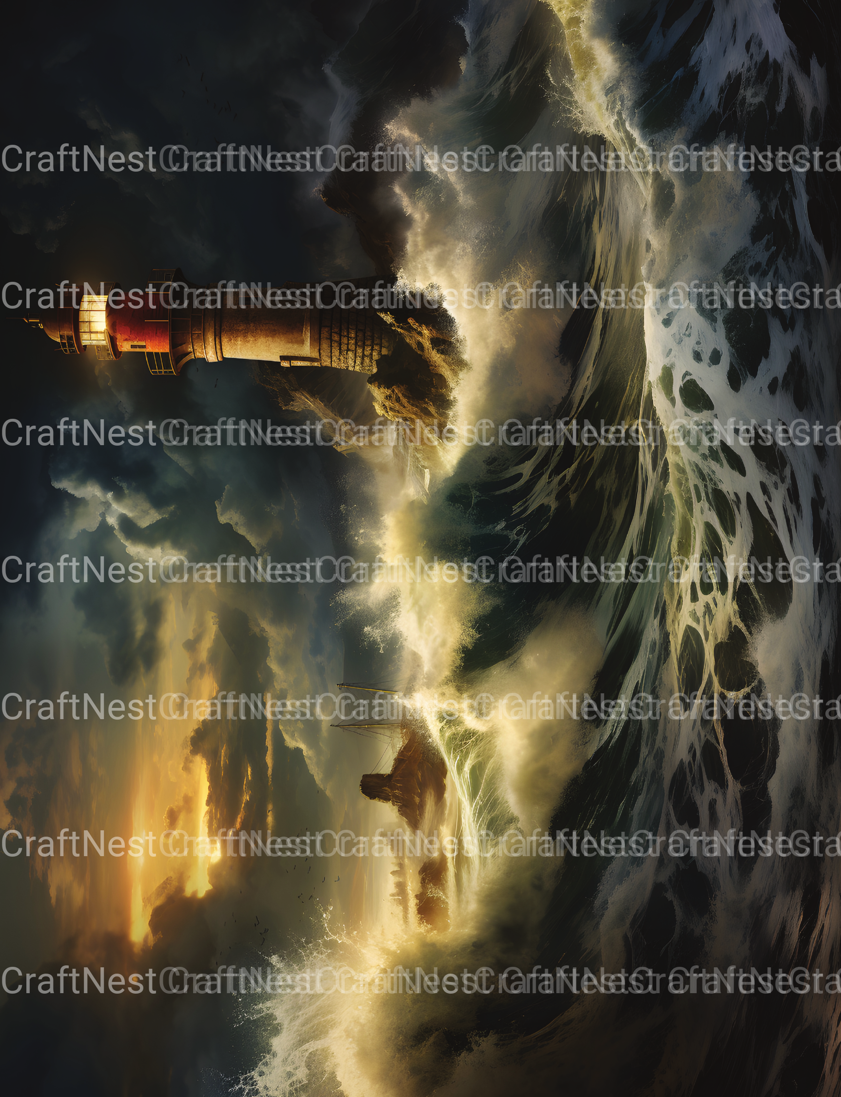 Lighthouses Coloring Book - CraftNest - Digital Crafting and Art