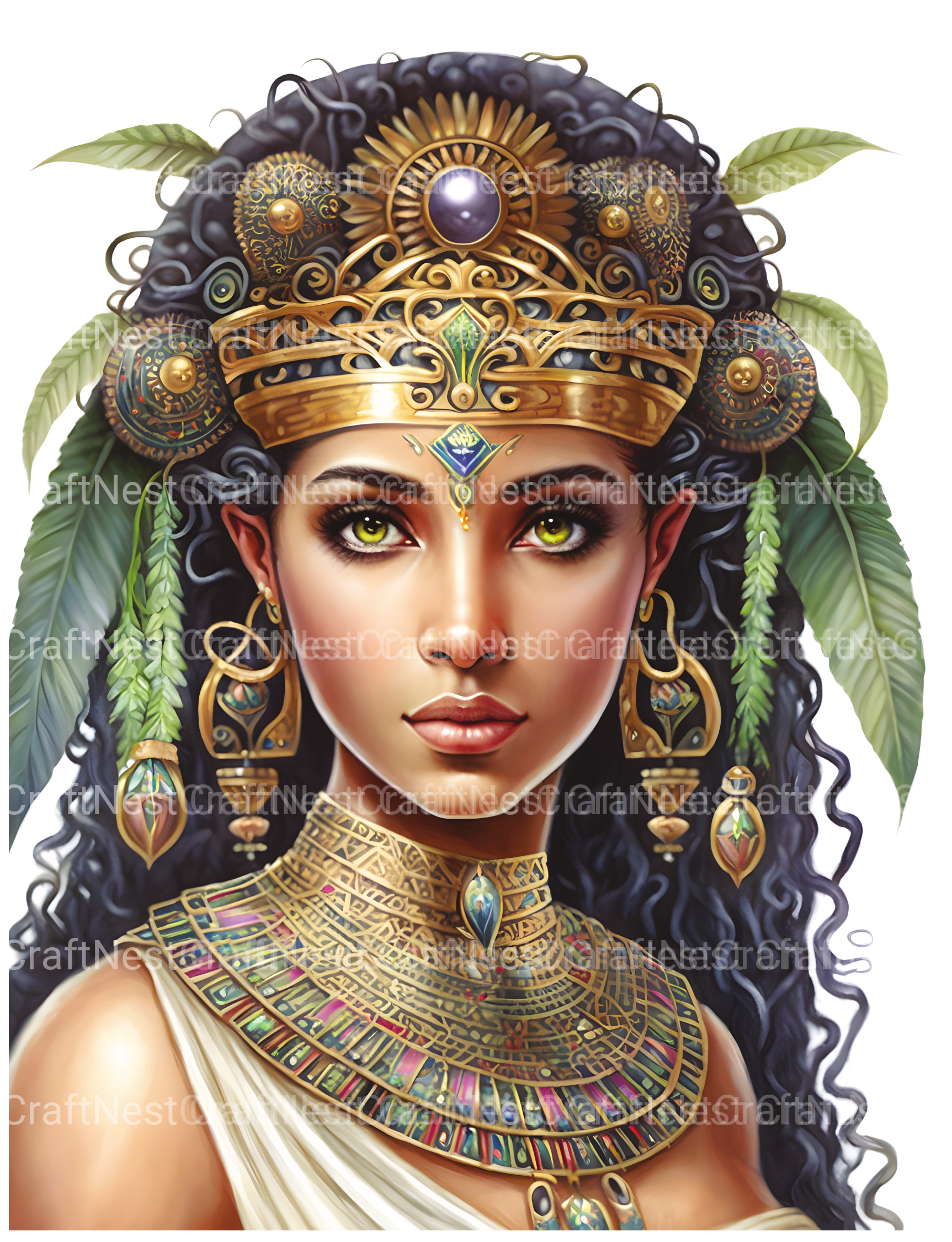 Ancient Egypt Queen Coloring Book - CraftNest - Digital Crafting and Art