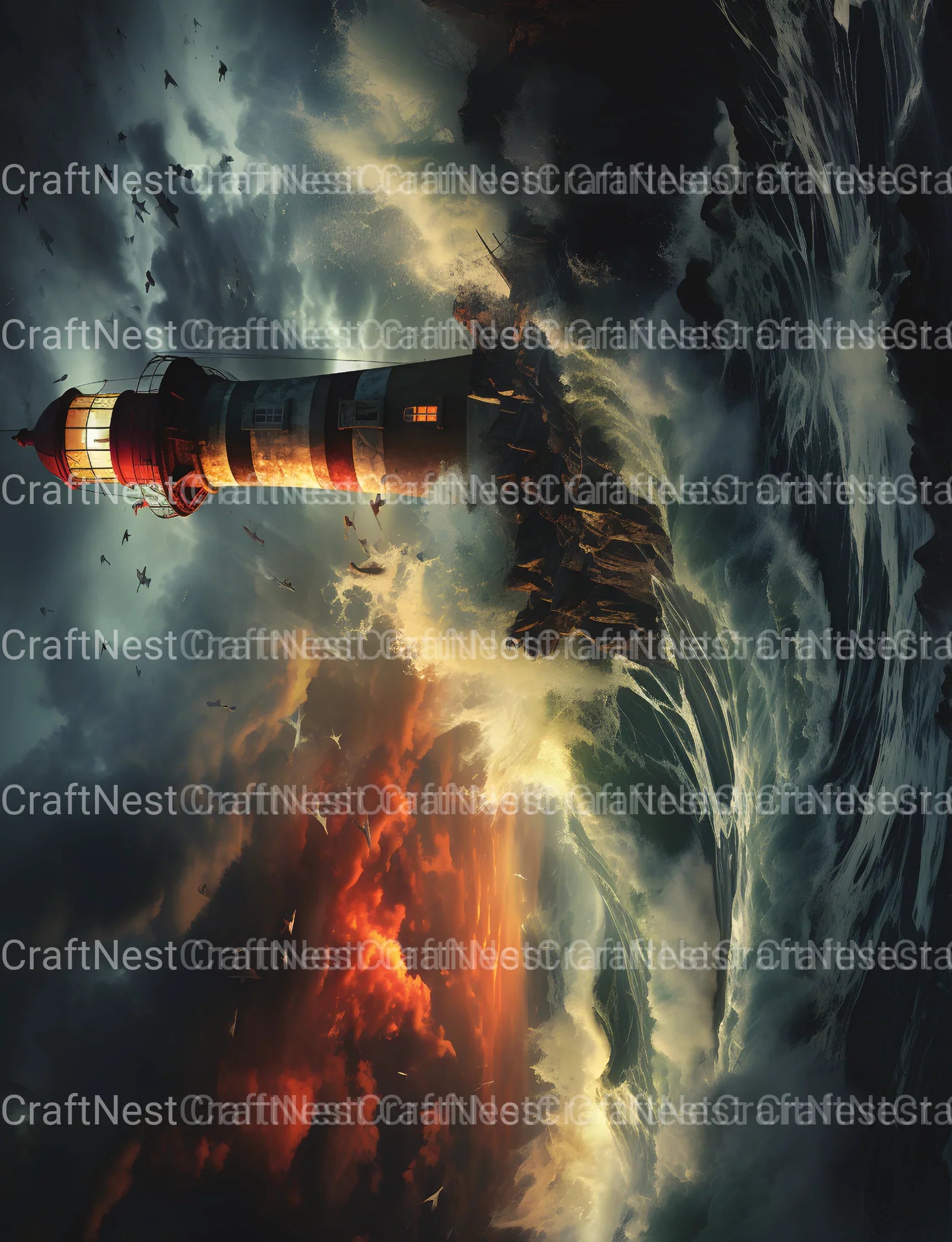 Lighthouses Coloring Book - CraftNest - Digital Crafting and Art