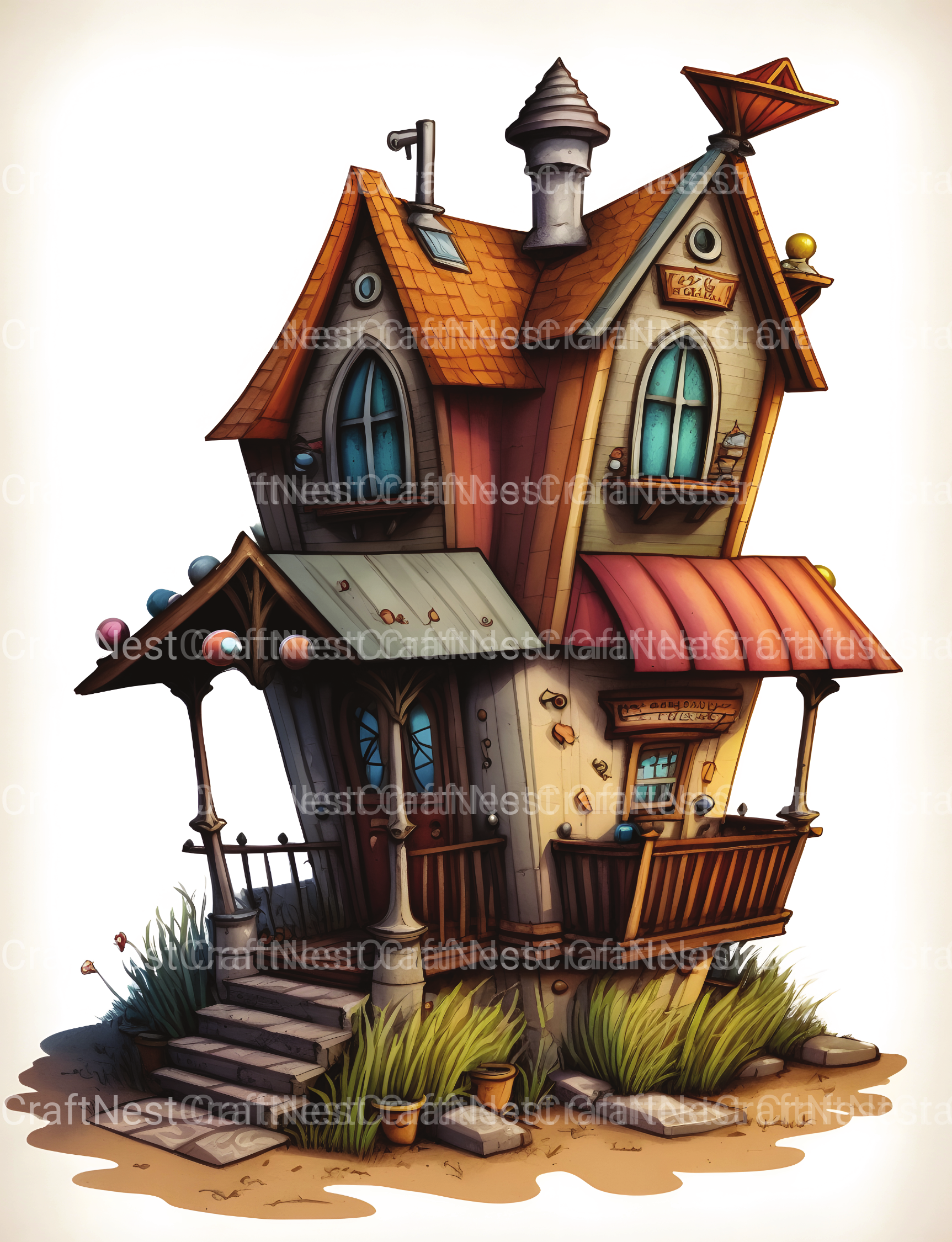 Ranch Tiny House Coloring Book