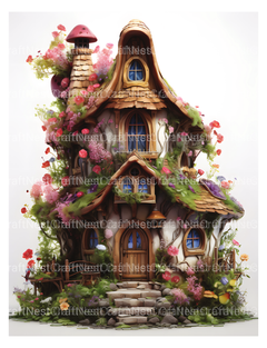 Secret Garden Fairy House Coloring Book - CraftNest - Digital Crafting and Art