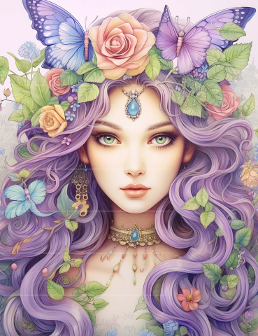 Beautiful Fairy Coloring Book