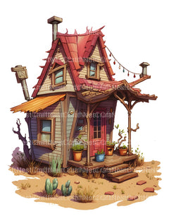 Ranch Tiny House Coloring Book - CraftNest - Digital Crafting and Art