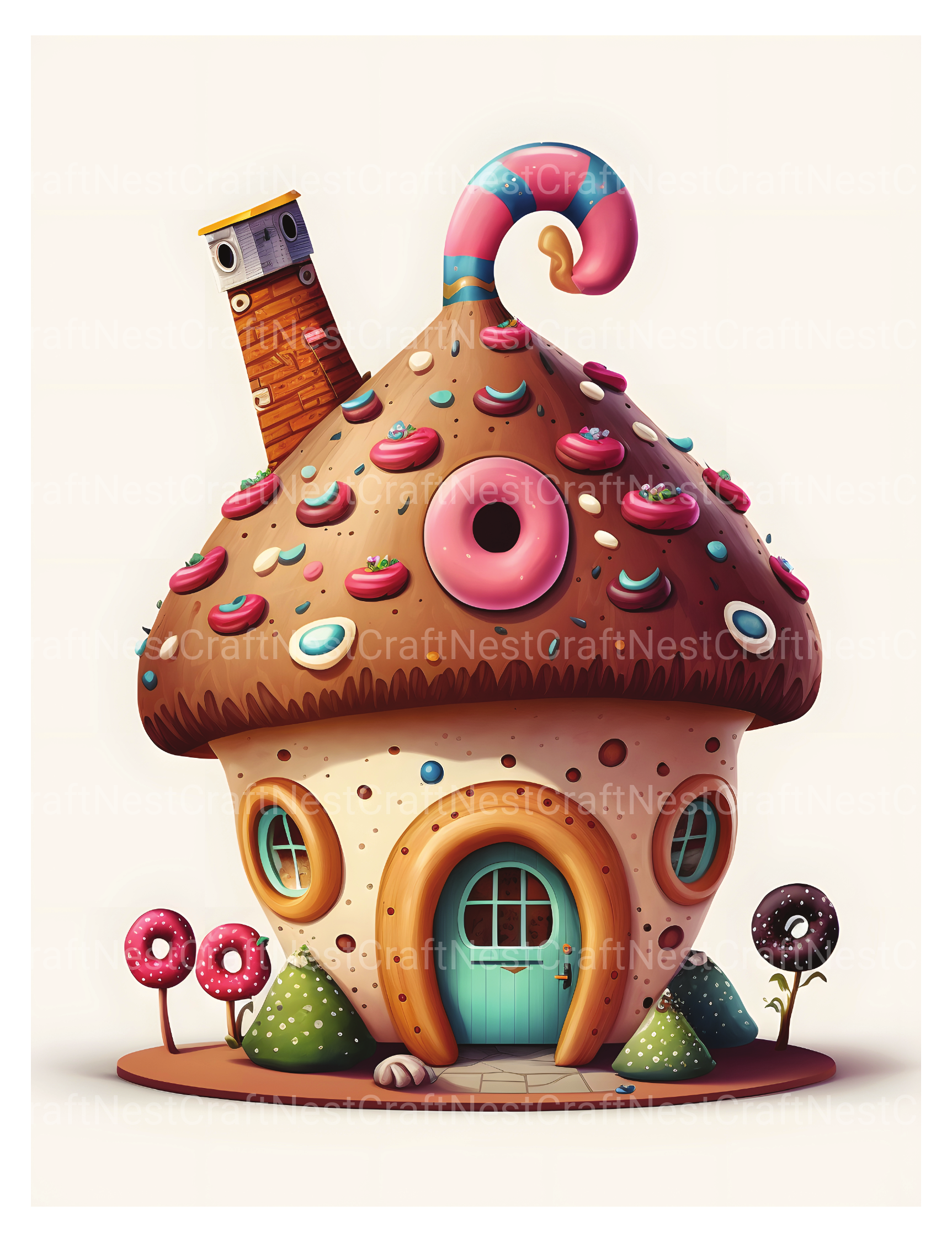 Donut House Coloring Book - CraftNest - Digital Crafting and Art