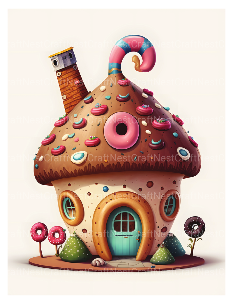 Donut House Coloring Book - CraftNest - Digital Crafting and Art