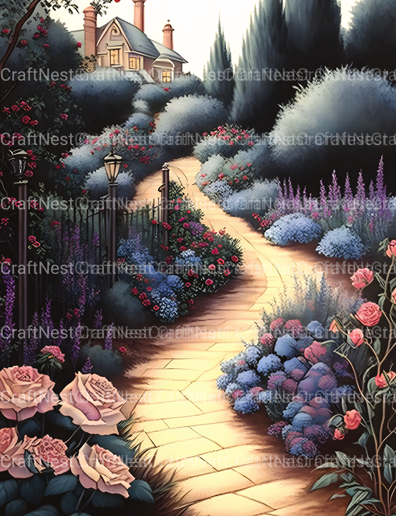 Garden Path Coloring Book - CraftNest - Digital Crafting and Art