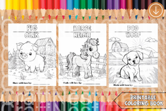 Farm Animals Coloring Book - CraftNest - Digital Crafting and Art