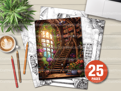 Enchanted Library Coloring Book - CraftNest - Digital Crafting and Art