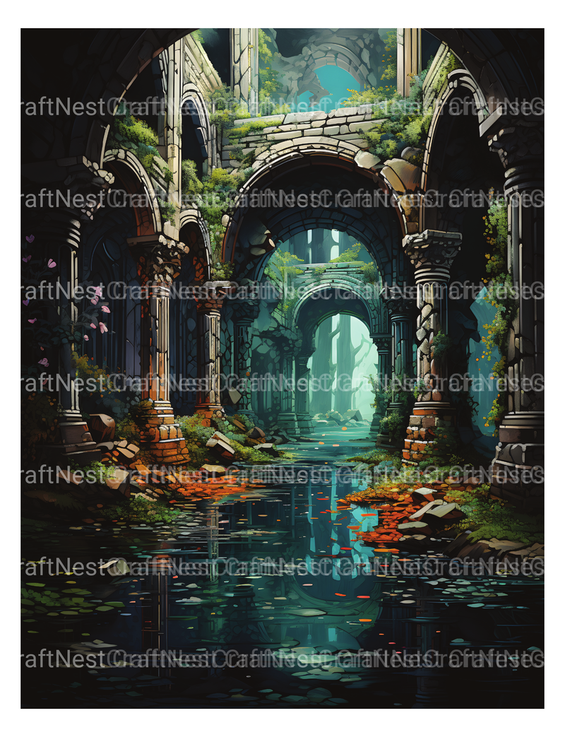 Lost Ruins Coloring Book - CraftNest - Digital Crafting and Art