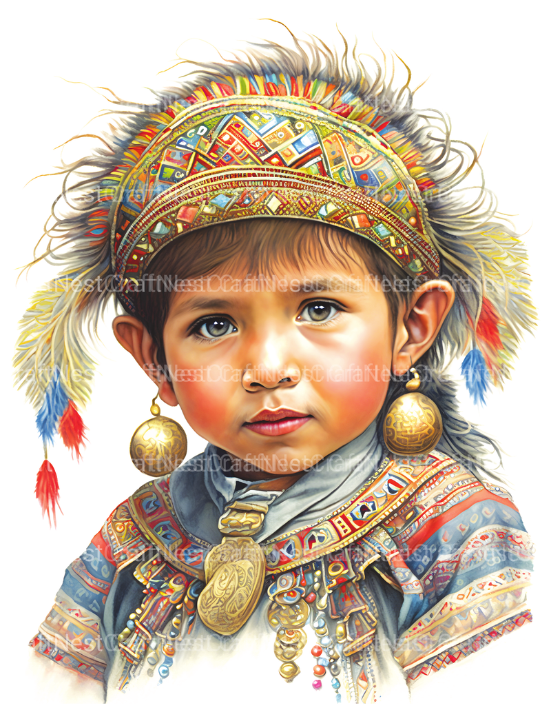 Inca Girl Coloring Book - CraftNest - Digital Crafting and Art