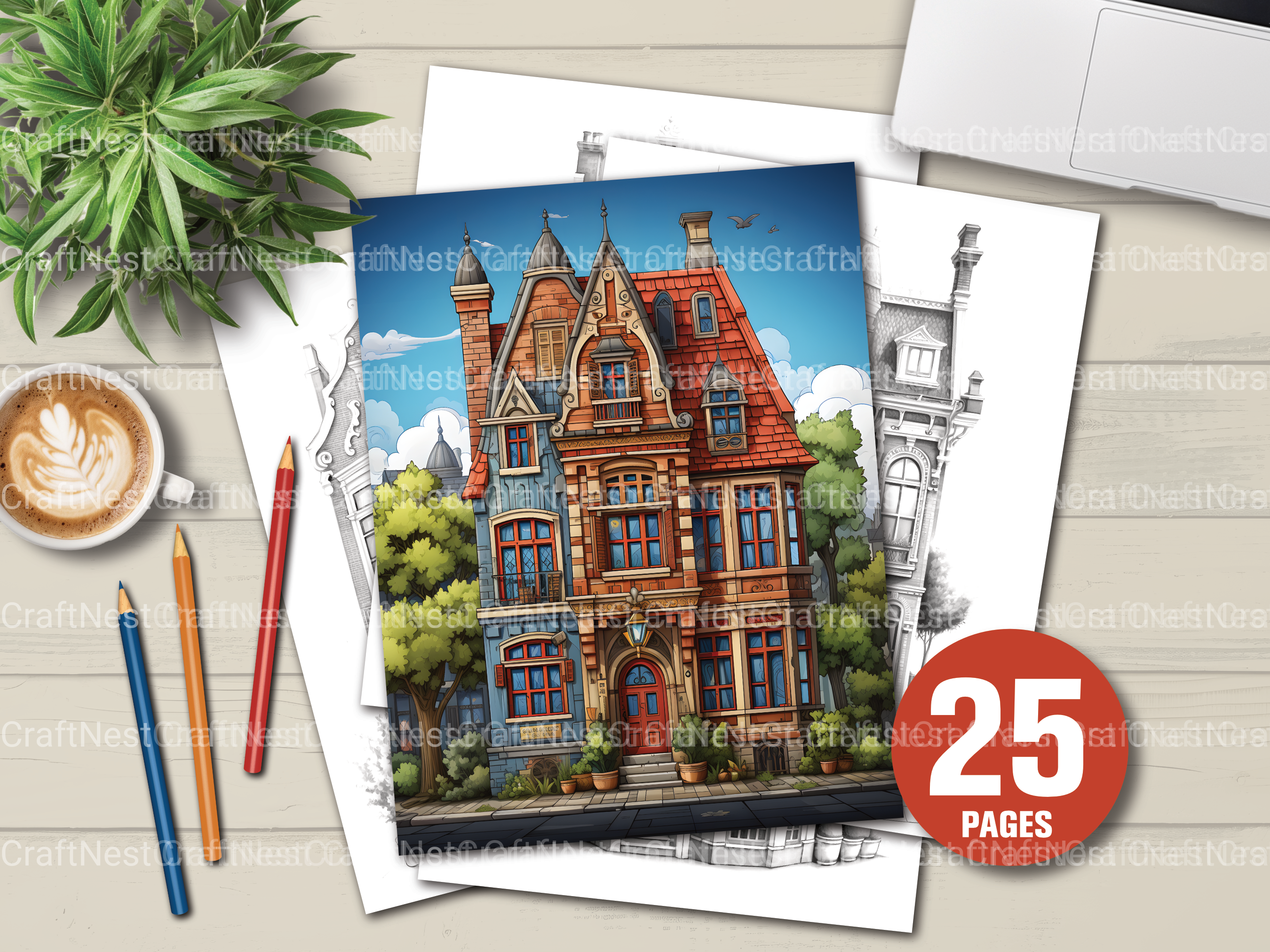 Brazilian Tiny House Coloring Book