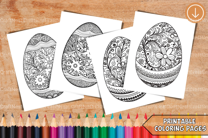 Mandala Egg Coloring Book - CraftNest - Digital Crafting and Art