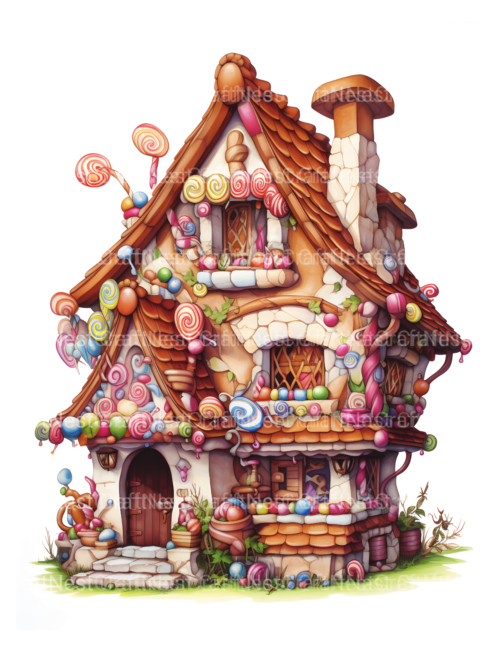 Gingerbread Fairy House Coloring Book - CraftNest - Digital Crafting and Art