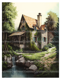 Old French Houses Coloring Book - CraftNest - Digital Crafting and Art