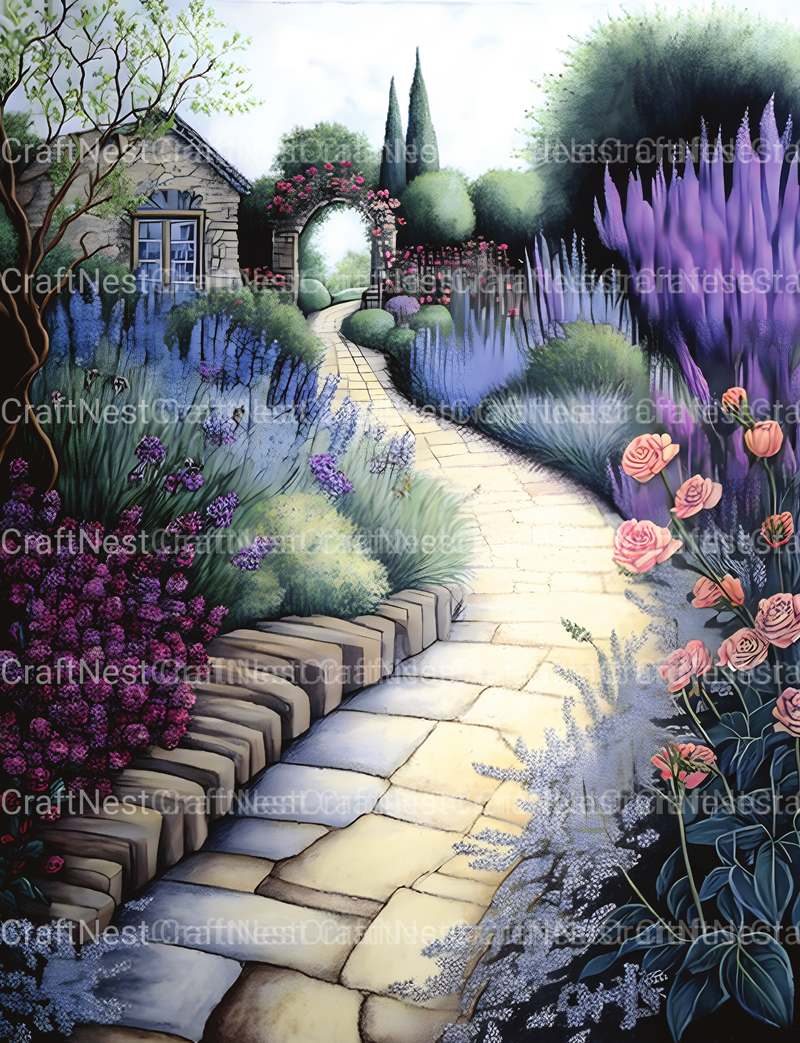 Garden Path Coloring Book - CraftNest - Digital Crafting and Art